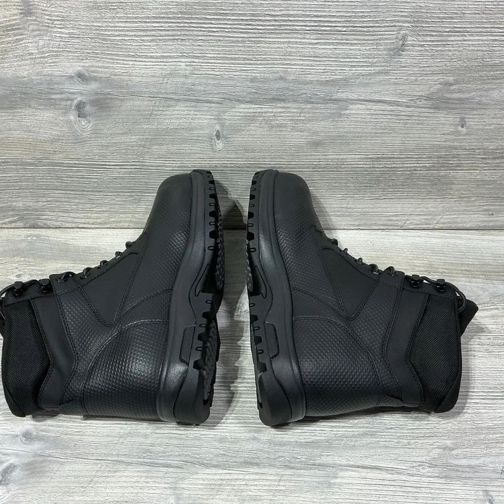 Dunham 8000Works Black Waterproof Work Boots Men's 10 6E Wide Oil Resistant NEW